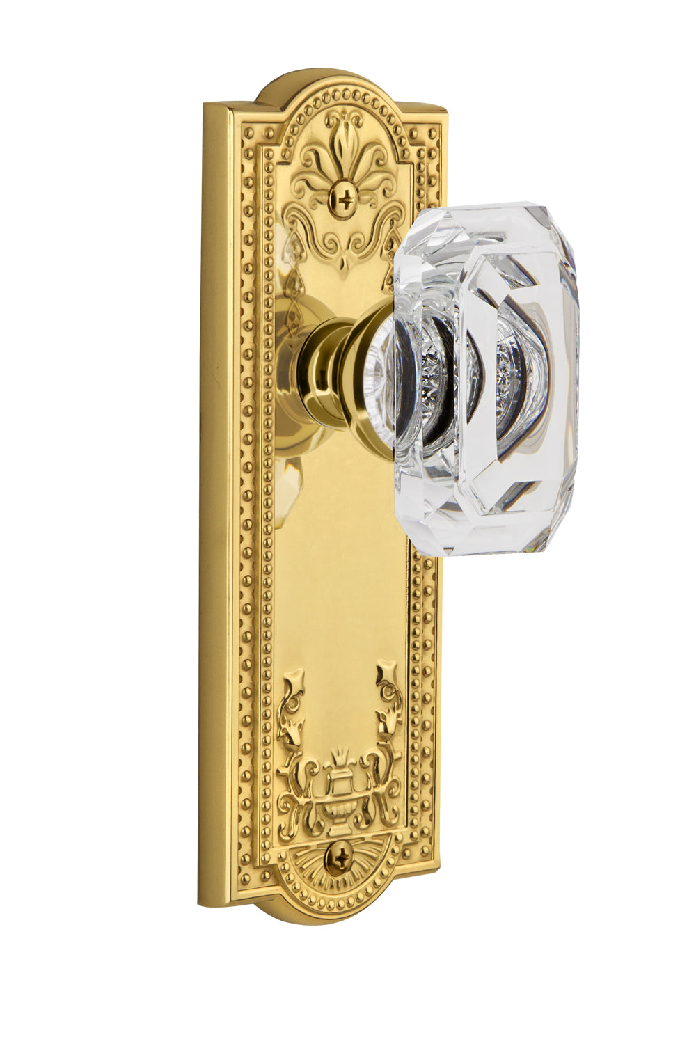 Grandeur Parthenon Plate with Baguette Clear Knob