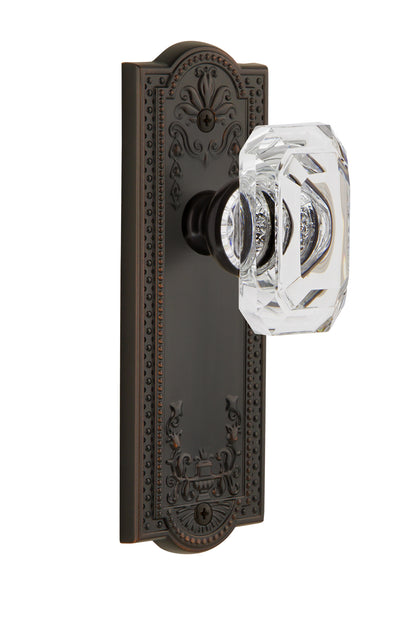 Grandeur Parthenon Plate with Baguette Clear Knob