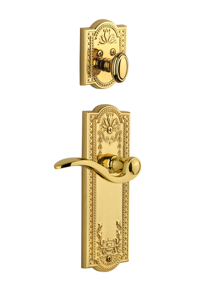 Grandeur Parthenon Handleset with Bellagio Lever - (Interior Half Only, with Deadbolt)