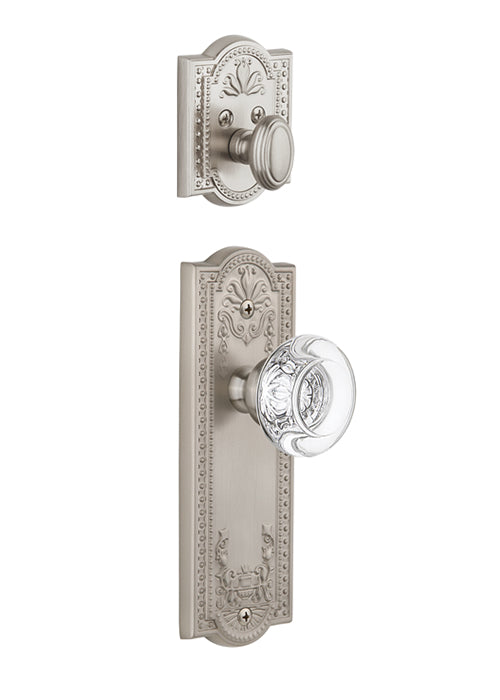 Grandeur Parthenon Handleset with Berdeaux Knob - (Interior Half Only, with Deadbolt)