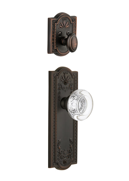 Grandeur Parthenon Handleset with Berdeaux Knob - (Interior Half Only, with Deadbolt)
