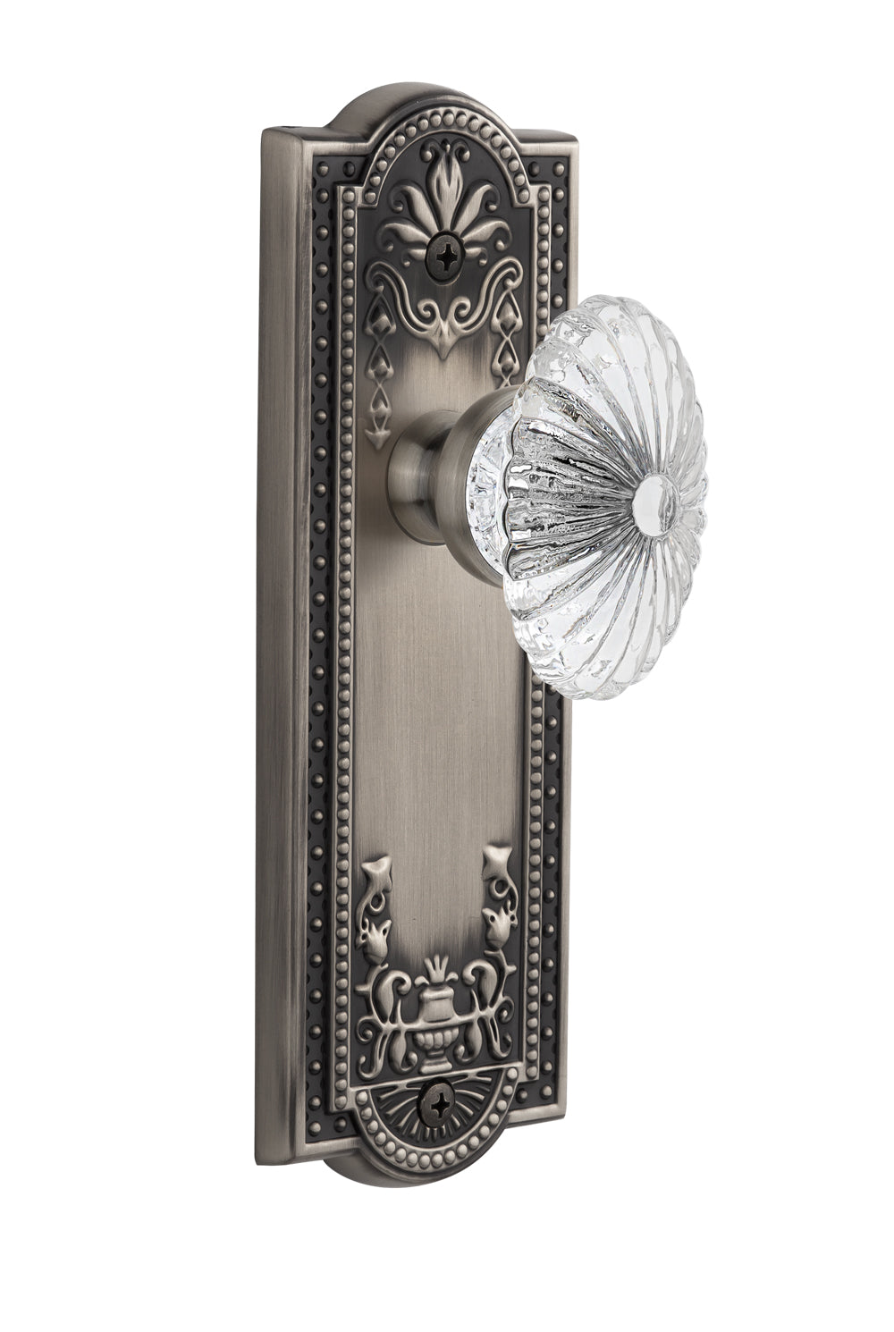 Grandeur Parthenon Plate with Burgundy Knob