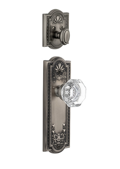 Grandeur Parthenon Handleset with Chambord Knob - (Interior Half Only, with Deadbolt)