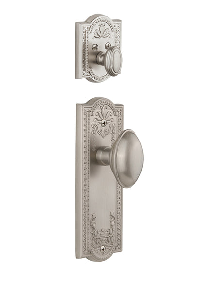 Grandeur Parthenon Handleset with Eden Prairie Knob - (Interior Half Only, with Deadbolt)