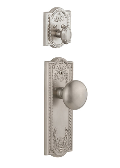 Grandeur Parthenon Handleset with Fifth Avenue Knob - (Interior Half Only, with Deadbolt)