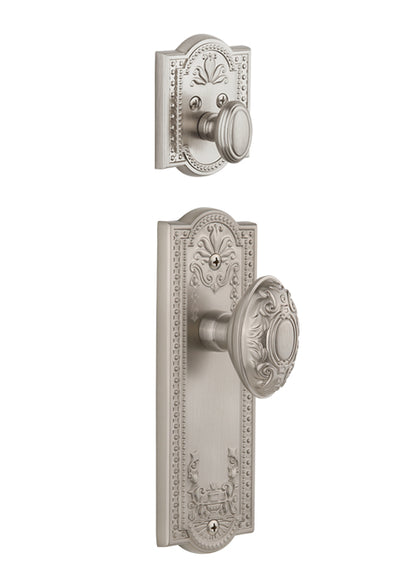 Grandeur Parthenon Handleset with Grande Victorian Knob - (Interior Half Only, with Deadbolt)