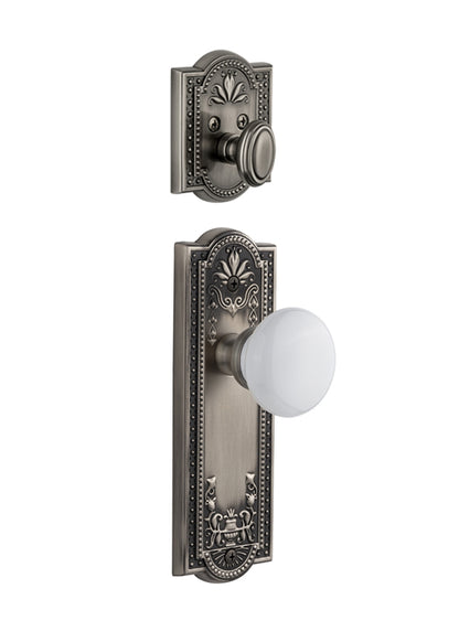 Grandeur Parthenon Handleset with Hyde Park Knob - (Interior Half Only, with Deadbolt)
