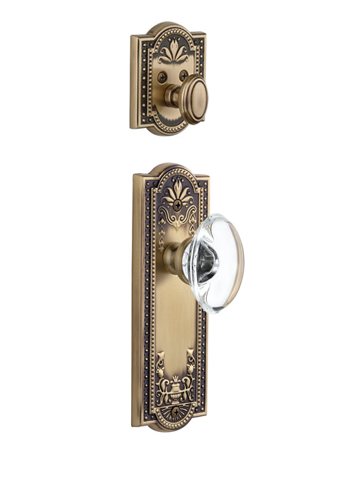 Grandeur Parthenon Handleset with Provence Knob - (Interior Half Only, with Deadbolt)