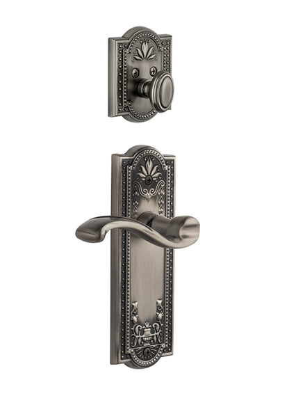 Grandeur Parthenon Handleset with Portofino Lever - (Interior Half Only, with Deadbolt)