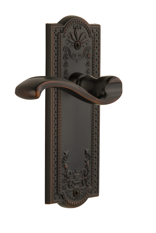 Grandeur Parthenon Plate with Portofino Lever in Timeless Bronze