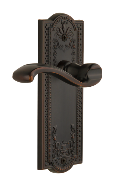 Grandeur Parthenon Plate with Portofino Lever in Timeless Bronze