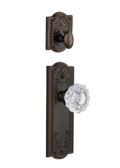 Grandeur Parthenon Handleset with Versailles Knob - (Interior Half Only, with Deadbolt)