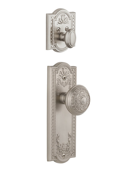 Grandeur Parthenon Handleset with Windsor Knob - (Interior Half Only, with Deadbolt)