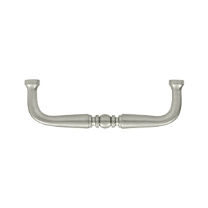 Deltana Solid Brass 3 1/2  Inch Traditional Wire Pull - Brushed Nickel