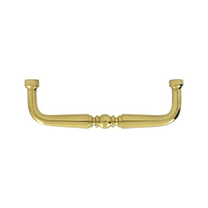 Deltana Solid Brass 3 1/2  Inch Traditional Wire Pull - Polished Brass