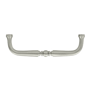 Deltana Solid Brass 4 Inch Traditional Wire Pull - Brushed Nickel