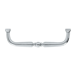 Deltana Solid Brass 4 Inch Traditional Wire Pull - Polished Chrome