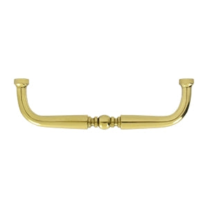 Deltana Solid Brass 4 Inch Traditional Wire Pull - Polished Brass