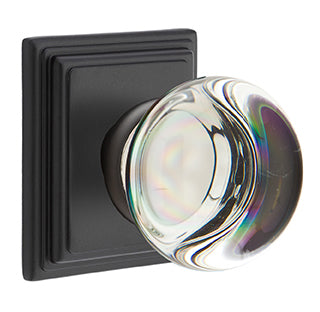Emtek Providence Crystal Knob with Wilshire Rosette