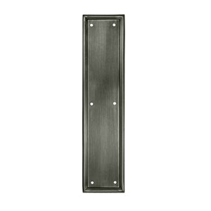 Deltana Solid Brass 15 Inch Heavy Duty Framed Push Plate - Antique Nickel
