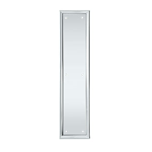 Deltana Solid Brass 15 Inch Heavy Duty Framed Push Plate - Polished Chrome