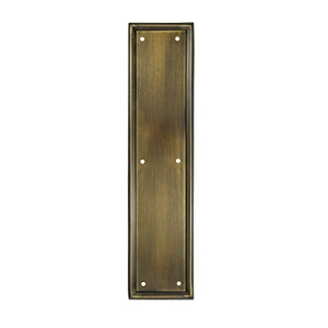 Deltana Solid Brass 15 Inch Heavy Duty Framed Push Plate - Antique Brass
