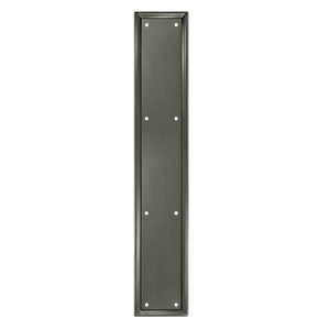 Deltana Solid Brass 20 Inch Heavy Duty Framed Push Plate - Antique Nickel