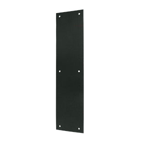 Deltana Solid Brass 15 Inch Push Plate - Flat Black