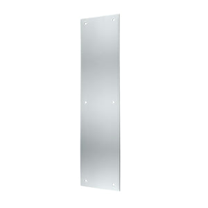 Deltana Solid Brass 15 Inch Push Plate - Polished Chrome