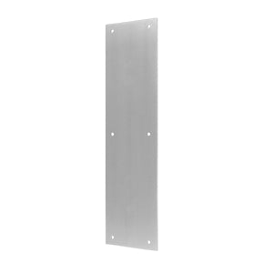 Deltana Solid Brass 15 Inch Push Plate - Brushed Stainless Steel