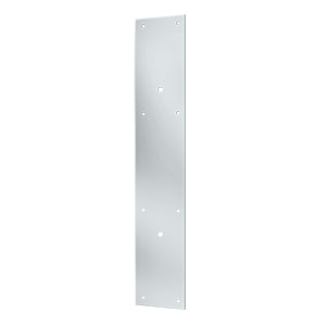 Deltana Solid Brass 20 Inch Push Plate - Polished Chrome