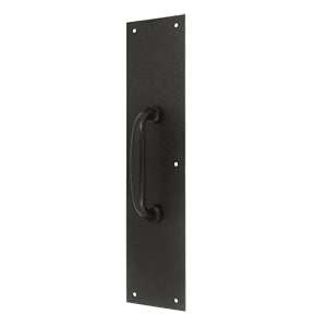 Deltana Solid Brass 15 Inch Push Plate with Handle - Oil Rubbed Bronze
