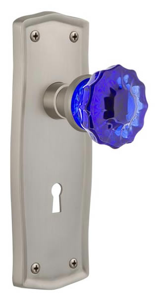 Nostalgic Warehouse Prairie Plate with Cobalt Crystal Knob