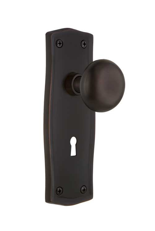 Nostalgic Warehouse Prairie Plate with New York Knob - Timeless Bronze