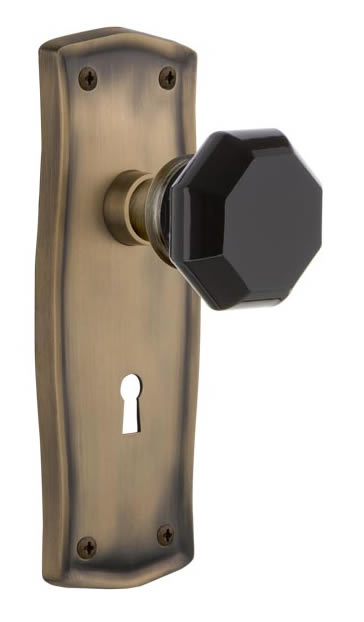 Nostalgic Warehouse Prairie Plate with Black Waldorf Knob