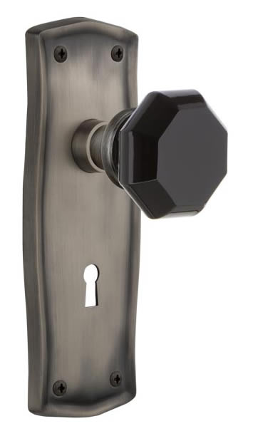 Nostalgic Warehouse Prairie Plate with Black Waldorf Knob