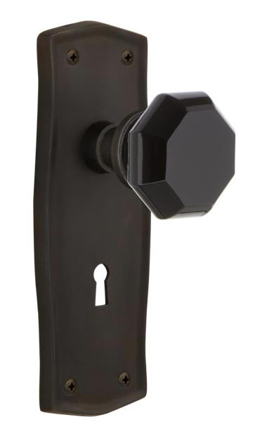 Nostalgic Warehouse Prairie Plate with Black Waldorf Knob