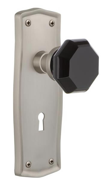Nostalgic Warehouse Prairie Plate with Black Waldorf Knob