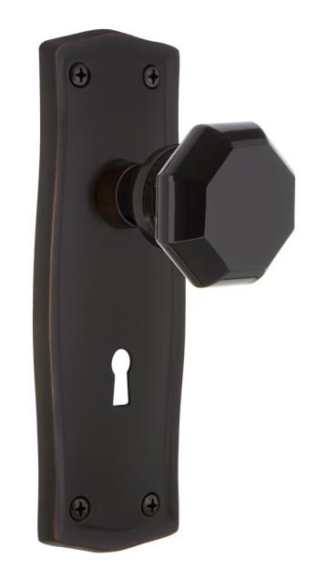 Nostalgic Warehouse Prairie Plate with Black Waldorf Knob