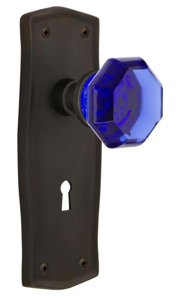 Nostalgic Warehouse Prairie Plate with Cobalt Waldorf Knob