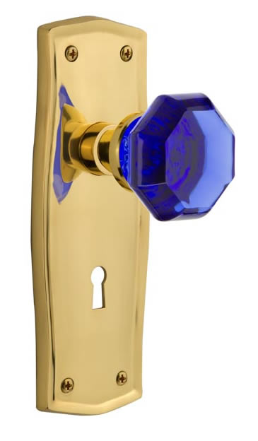 Nostalgic Warehouse Prairie Plate with Cobalt Waldorf Knob