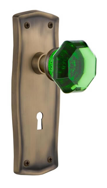 Nostalgic Warehouse Prairie Plate with Emerald Waldorf Knob