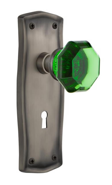 Nostalgic Warehouse Prairie Plate with Emerald Waldorf Knob