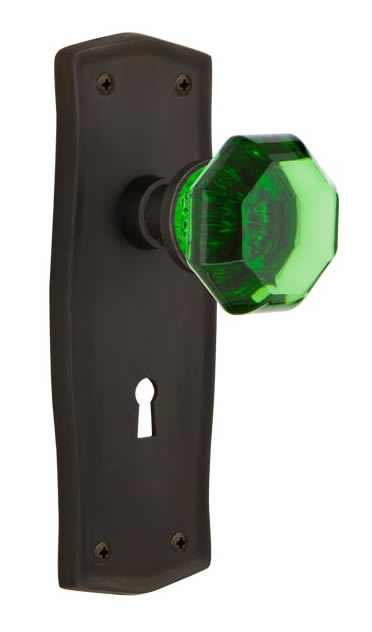 Nostalgic Warehouse Prairie Plate with Emerald Waldorf Knob