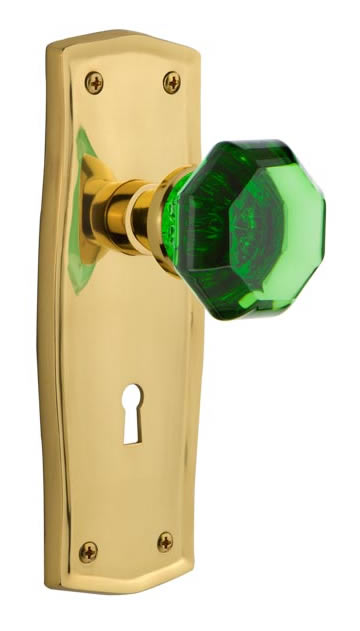 Nostalgic Warehouse Prairie Plate with Emerald Waldorf Knob