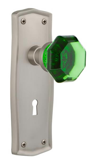 Nostalgic Warehouse Prairie Plate with Emerald Waldorf Knob
