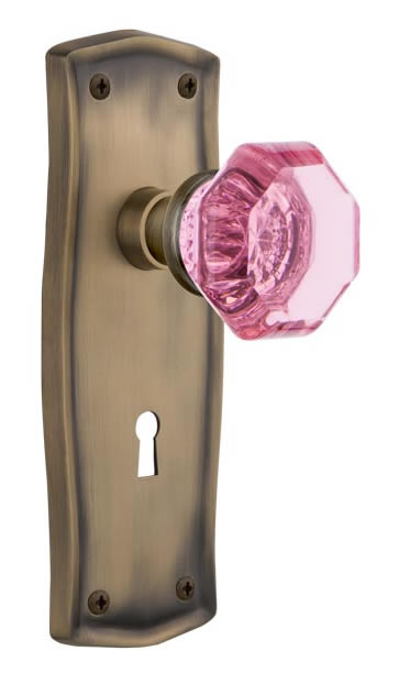 Nostalgic Warehouse Prairie Plate with Pink Waldorf Knob