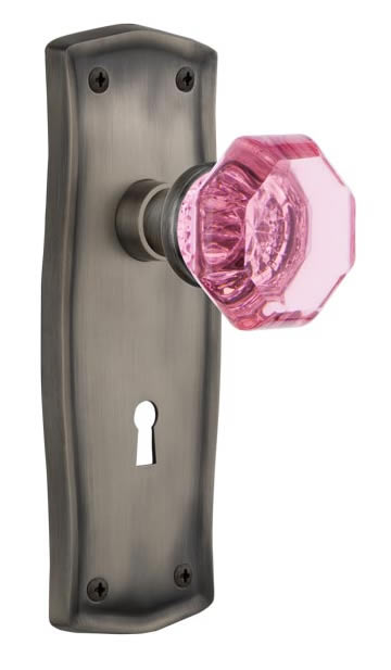 Nostalgic Warehouse Prairie Plate with Pink Waldorf Knob