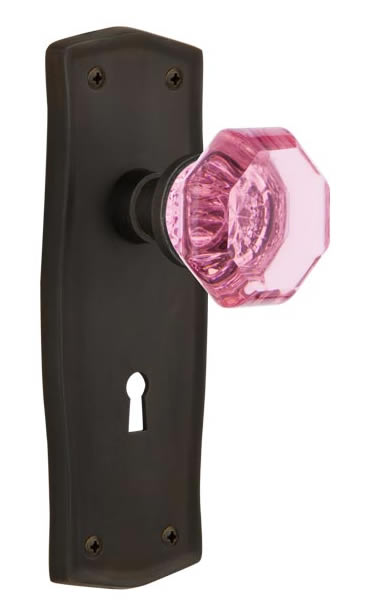 Nostalgic Warehouse Prairie Plate with Pink Waldorf Knob