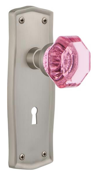 Nostalgic Warehouse Prairie Plate with Pink Waldorf Knob
